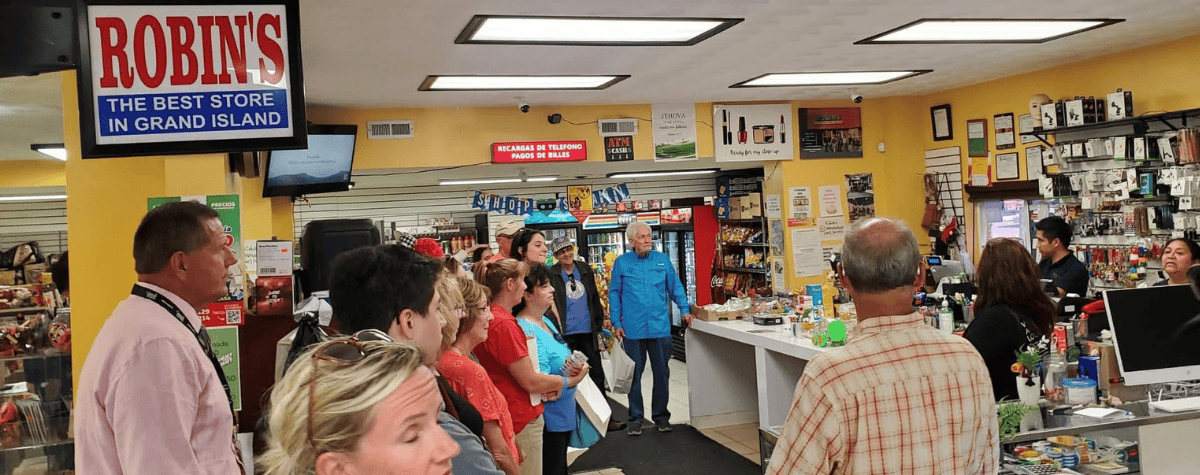 4th Street Business Tour stops at Robin's in 2024.