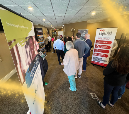 Sparkles surround the scene from the Heartland United Way's 2025 Annual Meeting.