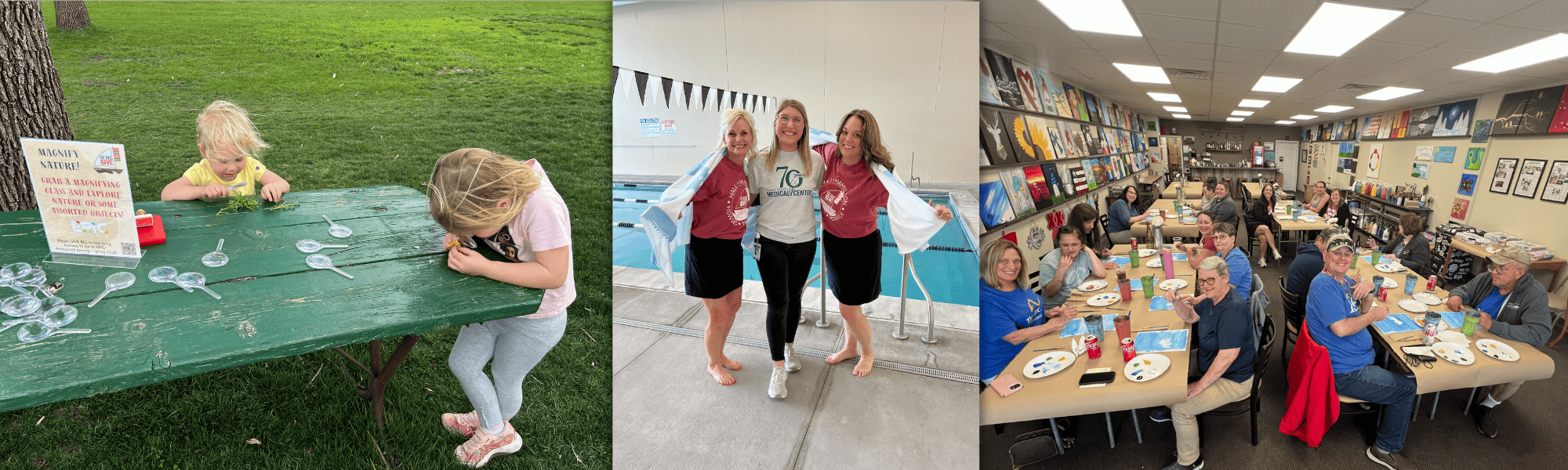 Kids attend an EPIC event. Organizers visit Howard County Medical Center pool. ARC hosts painting event.